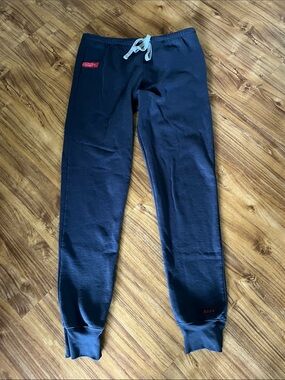 Peace Love World Navy Blue Jogger Sweatpants with Gray Drawstring- Sz small